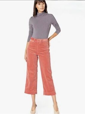 Madewell SLIM EMMETT WIDE-LEG CROP CORDUROY CORDS